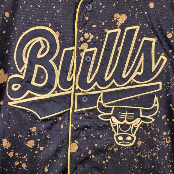 NBA Bulls Black and Gold Jersey - Picture 4 of 9